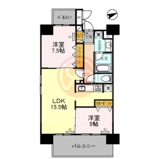パンドノール住吉大社【3階】の間取り