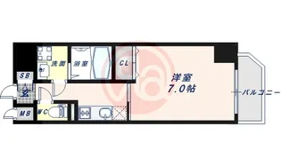 ワールドアイ天王寺ミラージュ【8階】の間取り