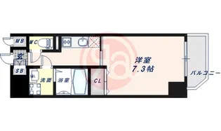 ワールドアイ天王寺ミラージュ【9階】の間取り