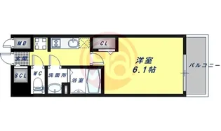 プレサンス上町台筆ヶ崎SOUTH【2階】の間取り