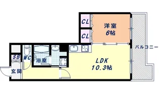 サージュ天王寺【10階】の間取り