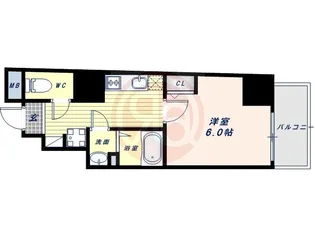 エグゼ阿倍野【3階】の間取り