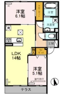 ドムス天王寺ニ【3階】の間取り