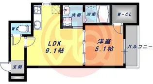 フジパレス東粉浜【2階】の間取り
