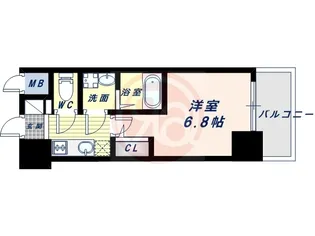 エスリード大阪上本町ブランシュ【4階】の間取り