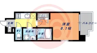 エスリード天王寺町北【4階】の間取り