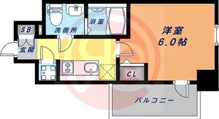 エスリード天王寺町北【5階】の間取り