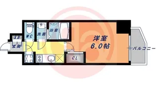 エスリード天王寺ブランシェ【12階】の間取り