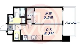 エステムプラザ阿倍野アイリード【3階】の間取り
