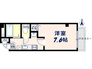 リバーライズ玉造【805号室】の間取り