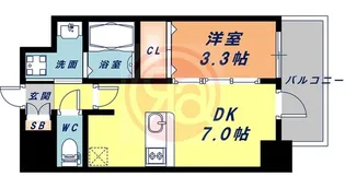 LUMINOUS天王寺舟橋【6階】の間取り