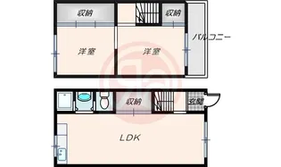 針中野2丁目住居【2階】の間取り
