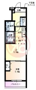 フジパレス遠里小野Ⅵ番館【1階】の間取り