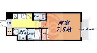 天王寺エルモ【6階】の間取り