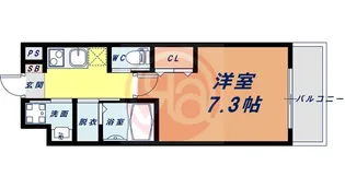 天王寺エルモ【4階】の間取り