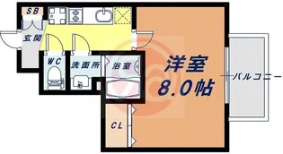 ララプレイス天王寺シエロ【14階】の間取り