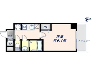 プレデコート天王寺EAST【3階】の間取り