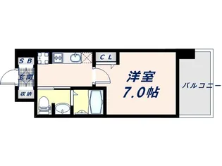 トヨトミステイプレミアム阿倍野天王寺【5階】の間取り