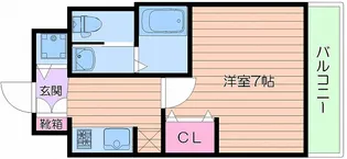 ミリアン四天王寺夕陽丘【10階】の間取り