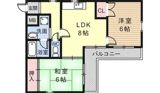 メゾンパークレット【2階】の間取り