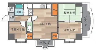 アルデール中野【3階】の間取り