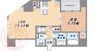 フォレステージュ西本町【10階】の間取り