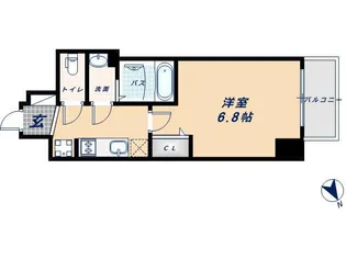 プレサンスOSAKADOMECITYクロスティ【8階】の間取り