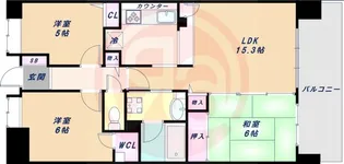 コスモ昭和町【5階】の間取り