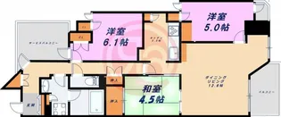 グランブルー阿倍野丸山通アーバンビュー【4階】の間取り