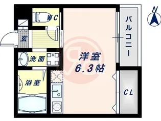 天王寺北Rマンション【1階】の間取り