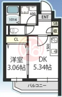GRAND STEADY 天王寺町【3階】の間取り