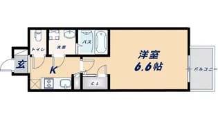 レジュールアッシュ心斎橋ヴィータ【5階】の間取り