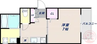 シャーメゾンアベノ【201号室】の間取り