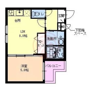 フジパレス沢ノ町【3階】の間取り