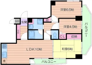 日宝ロイヤルハイツ桑津【3階】の間取り