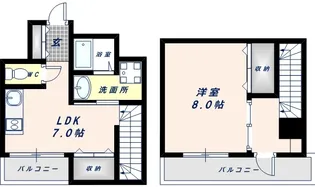 エレギャラント住吉【2階】の間取り