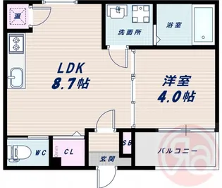 メゾンルシーヌ矢田【1階】の間取り