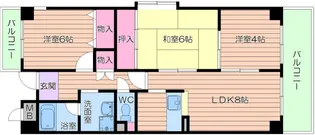 フォレスタ育和【4階】の間取り