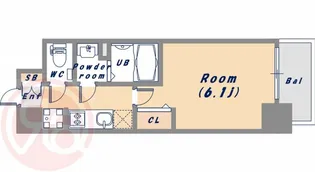 プレサンス南堀江ザ・センス【10階】の間取り