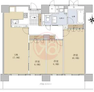 大阪府大阪市西区立売堀1丁目【マンション】の間取り