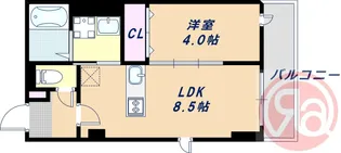 MaisonBlancheNagai【2階】の間取り