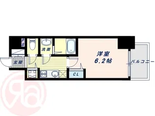 ファステート大阪ドームシティ【9階】の間取り