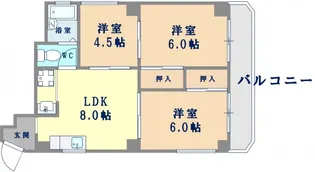 グリーンコーポラス若松【2階】の間取り