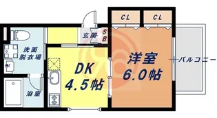 エスカーサ大阪阿倍野パークビュー【4階】の間取り