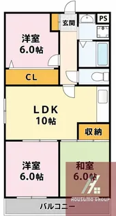 クレセントコート【2階】の間取り