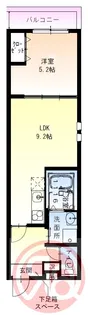 フジパレス住吉長居Ⅵ番館【2階】の間取り