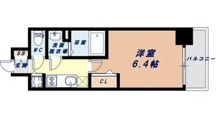 レオンコンフォート阿波座西【7階】の間取り