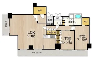 アートアルテールコンドミニアムフロア【24階】の間取り