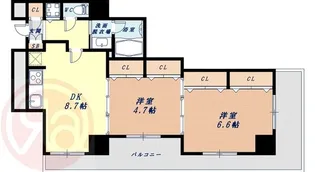 樹樹ガーデン【9階】の間取り