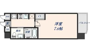 エステムコート難波サウスプレイスⅤエレージュ【11階】の間取り